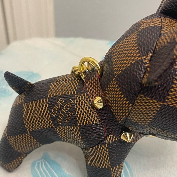 Luxury Checkered Frenchie Bag Charm - Picture 3 of 6